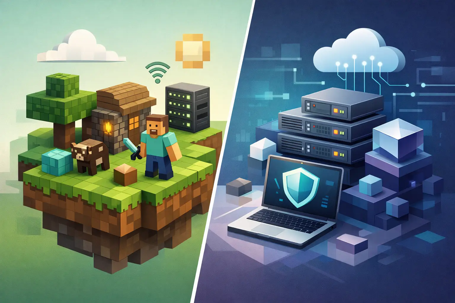 Ausgewähltes Bild fürMinecraft-Hosting im Vergleich zu VPS erklärt