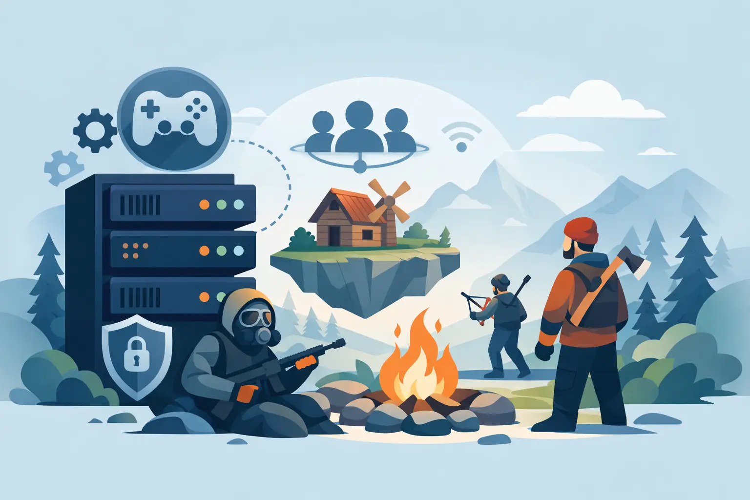 Illustration de couverture pour Hébergement de serveur Rust pour petite communauté