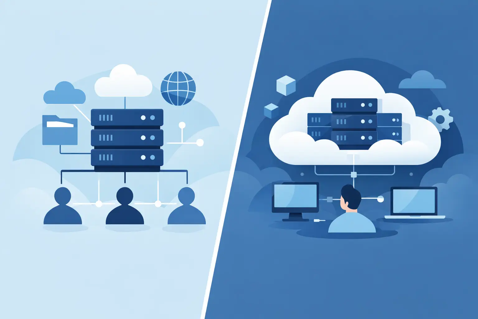 Imagen destacada paraAlojamiento compartido versus VPS en la nube