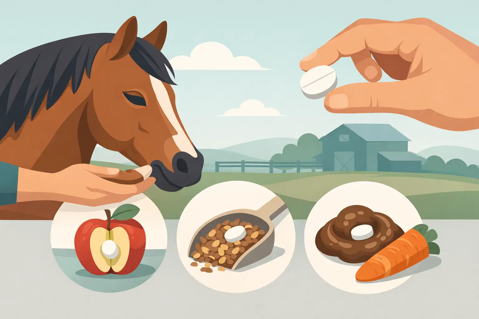 Horse Tablet Hiding Example for Calmer Dosing