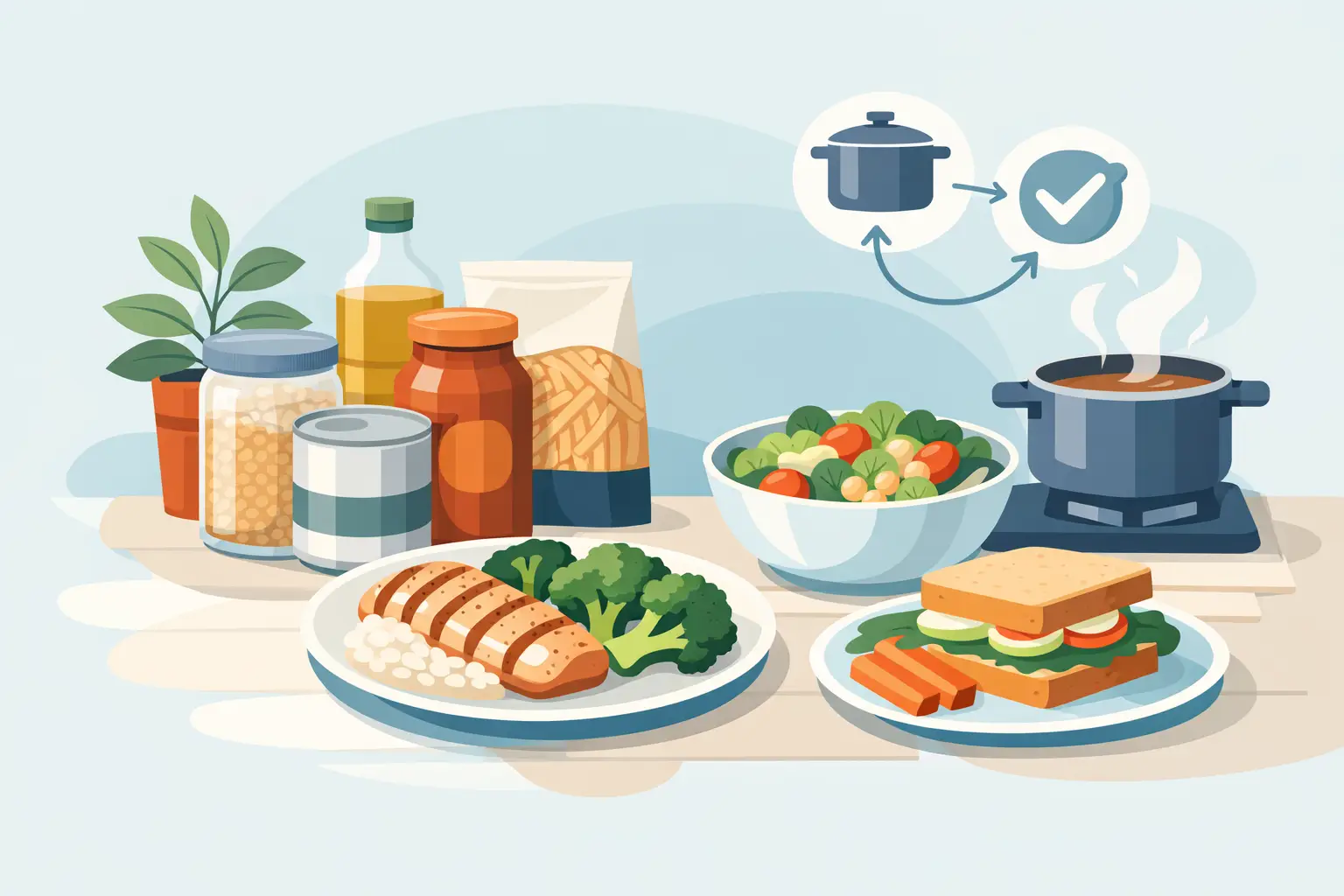 A Meal Plan With Pantry Staples That Works