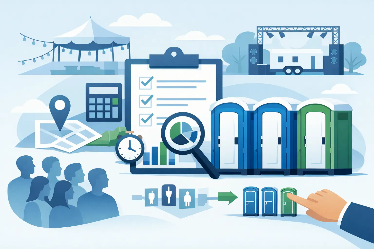 איך מחשבים כמות תאי שירותים לאירוע