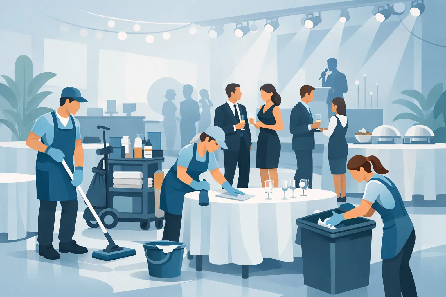 שירות וניקיון שוטף באירוע בלי פשרות