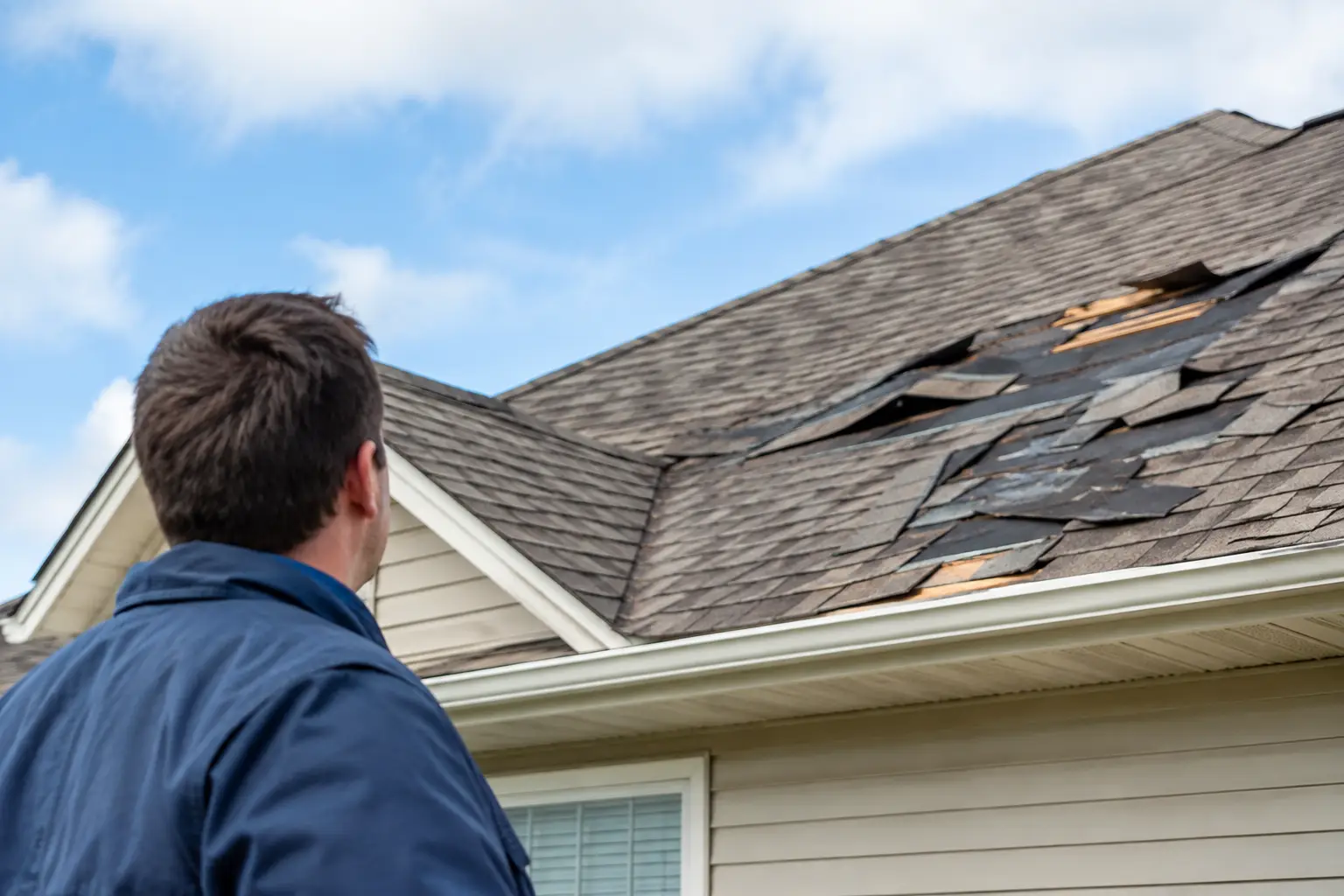 Wind Damaged Roof Example: What Homeowners Should Do