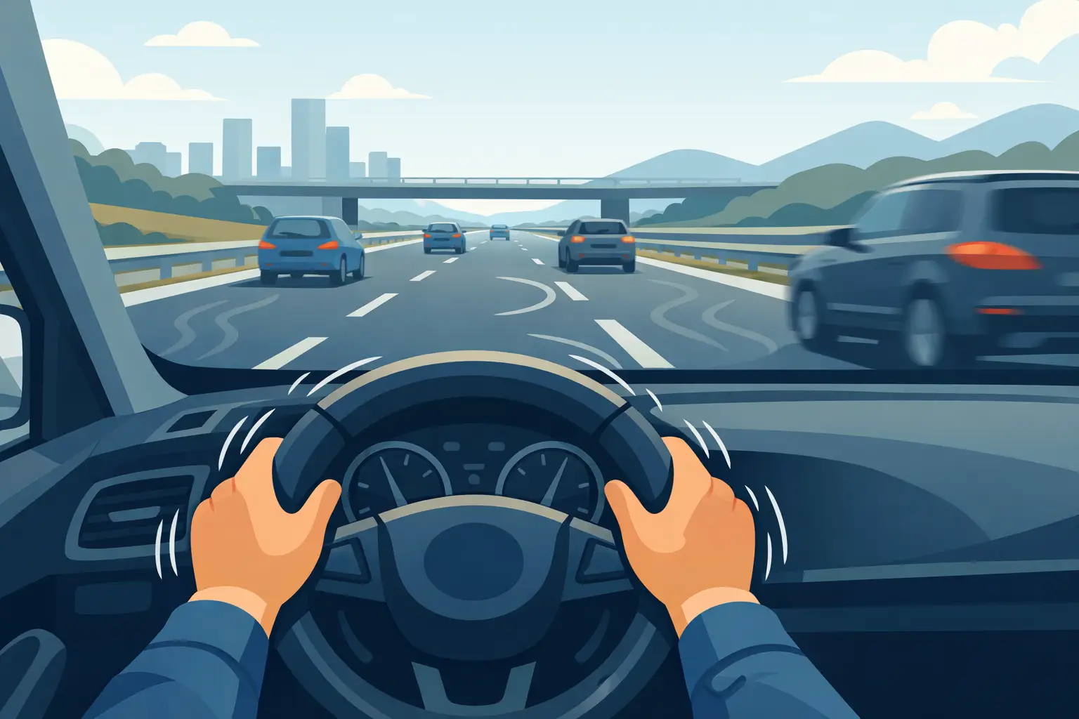 Pourquoi le volant vibre sur l’autoroute?