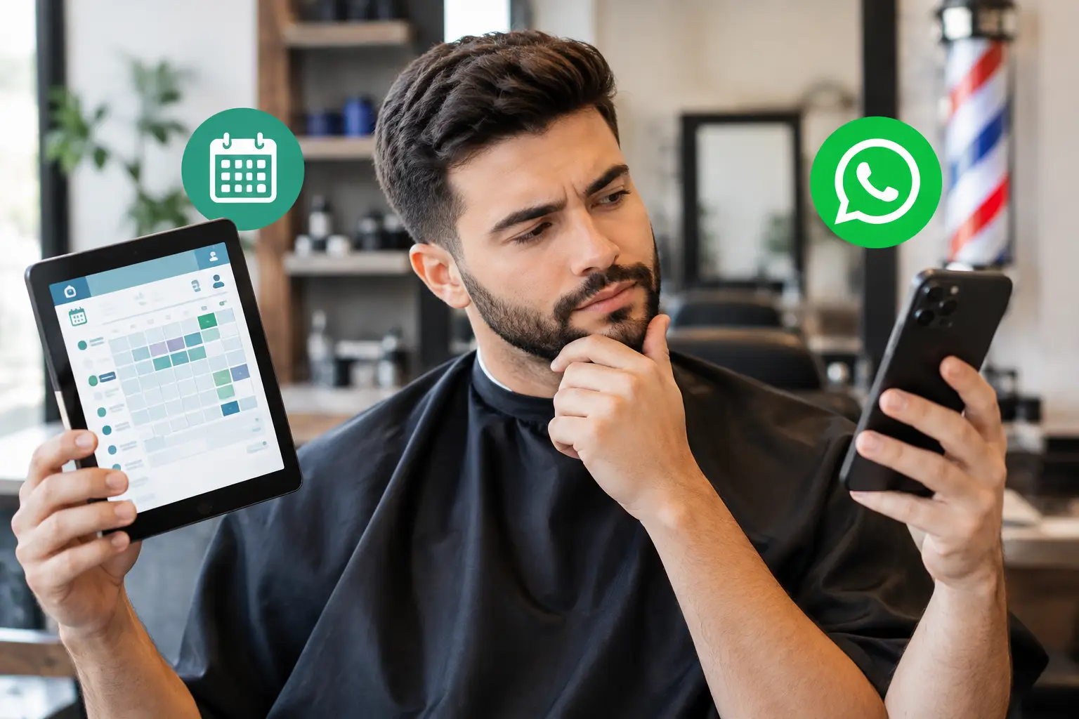 Sistema para barbearia ou WhatsApp: qual usar?