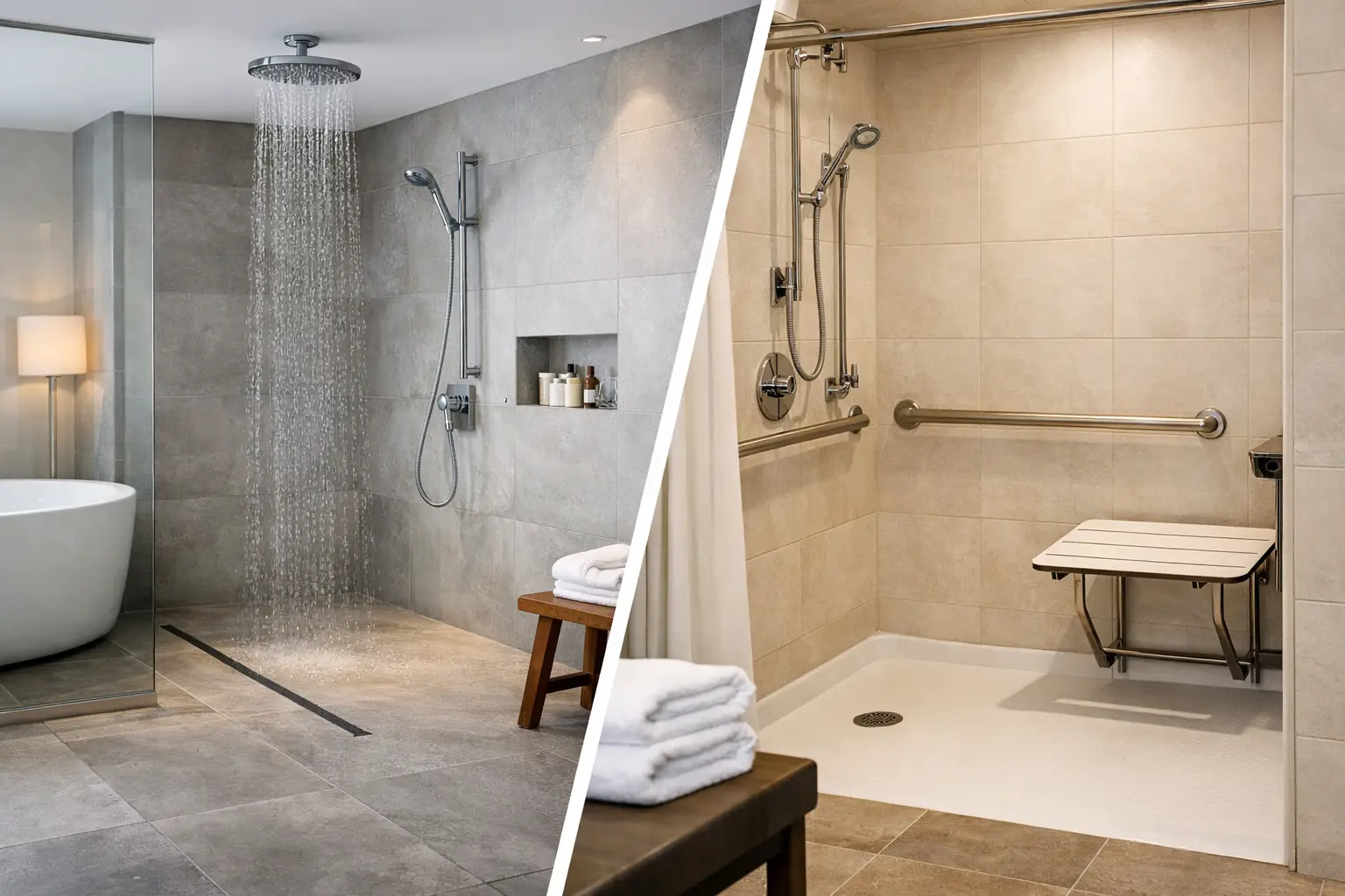 Hotel Wetroom Versus Roll-In Shower: Which Works?