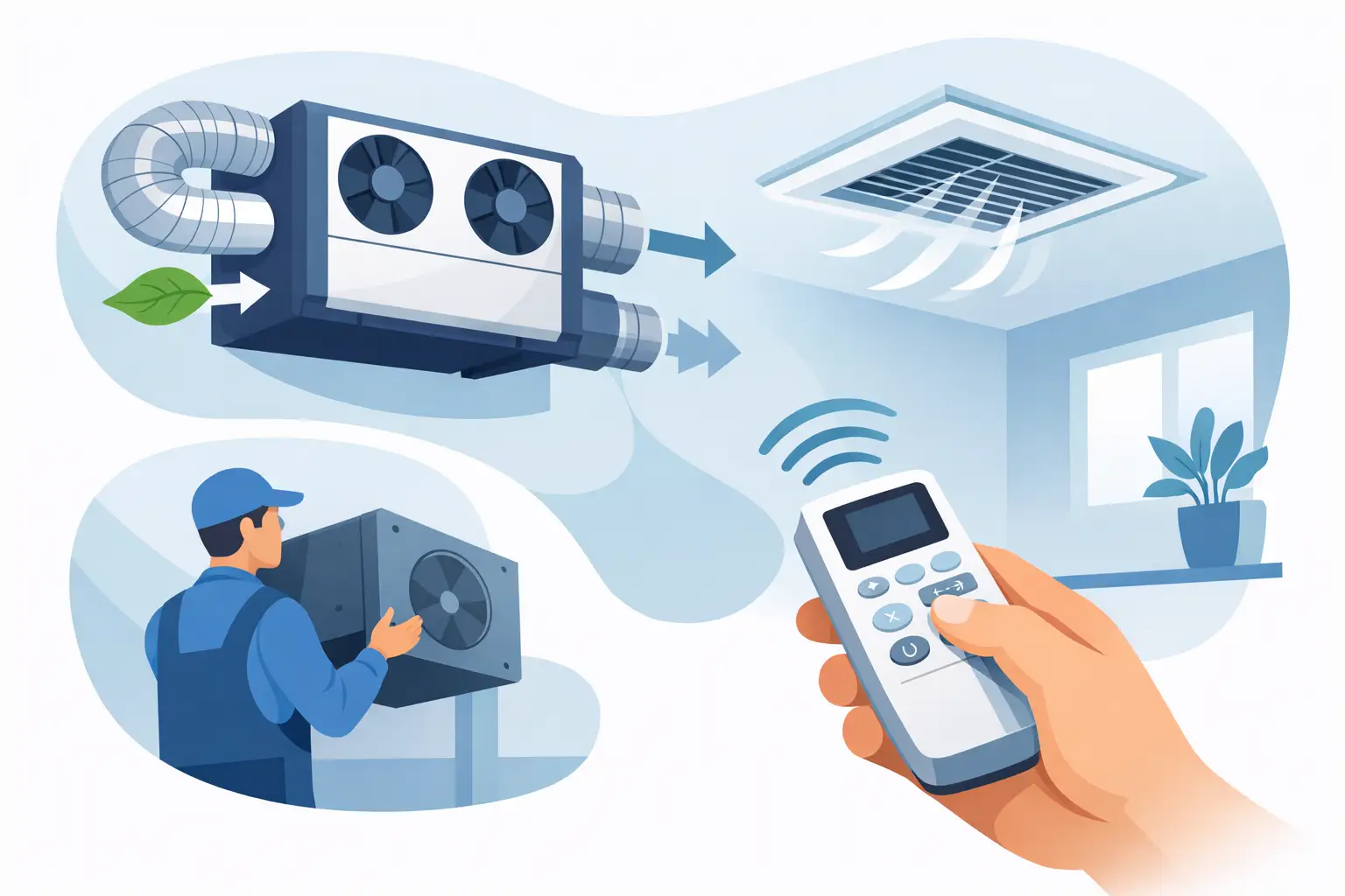 Mechanische ventilatie vervangen met afstandsbediening
