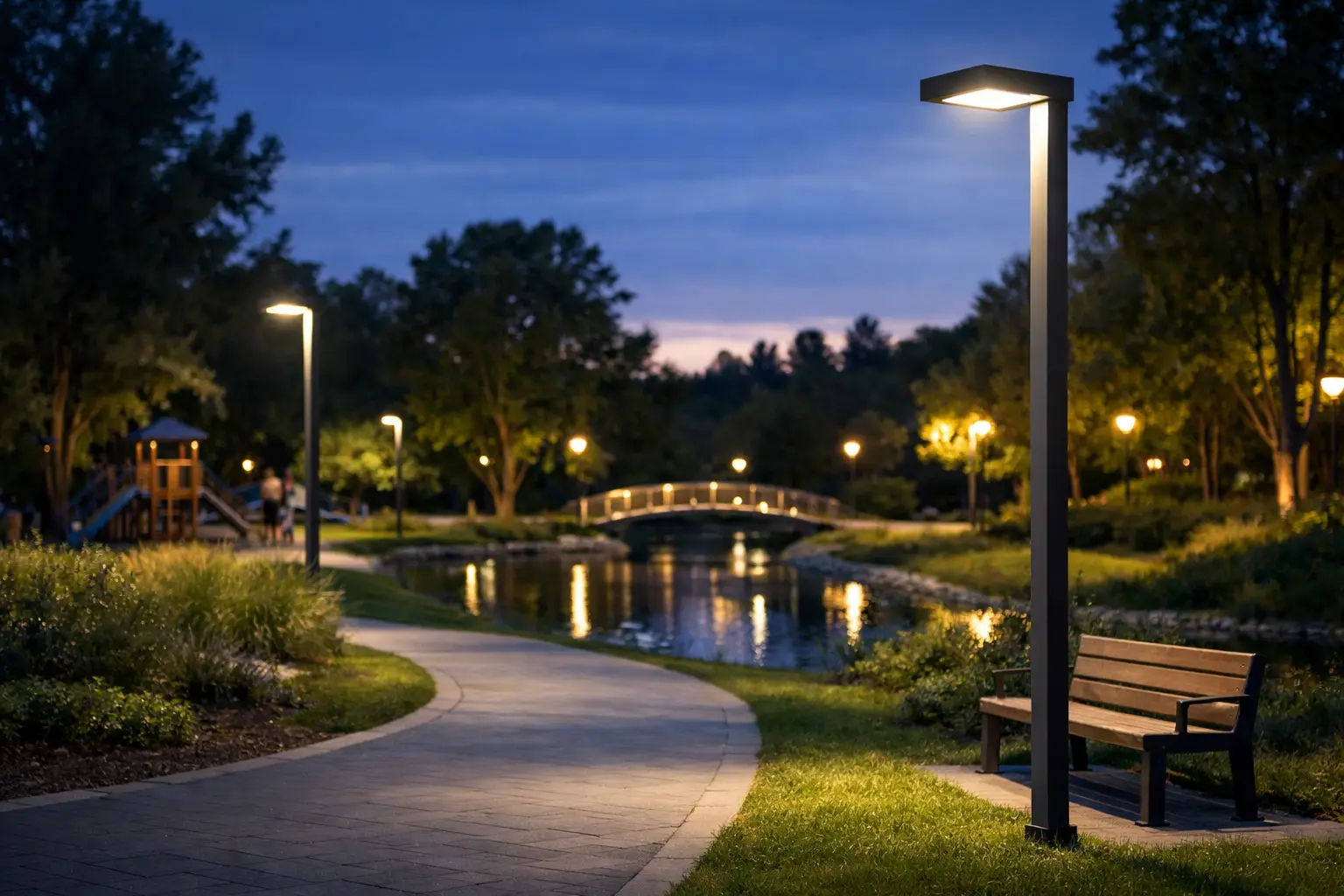 Guía de alumbrado en parques para proyectos públicos