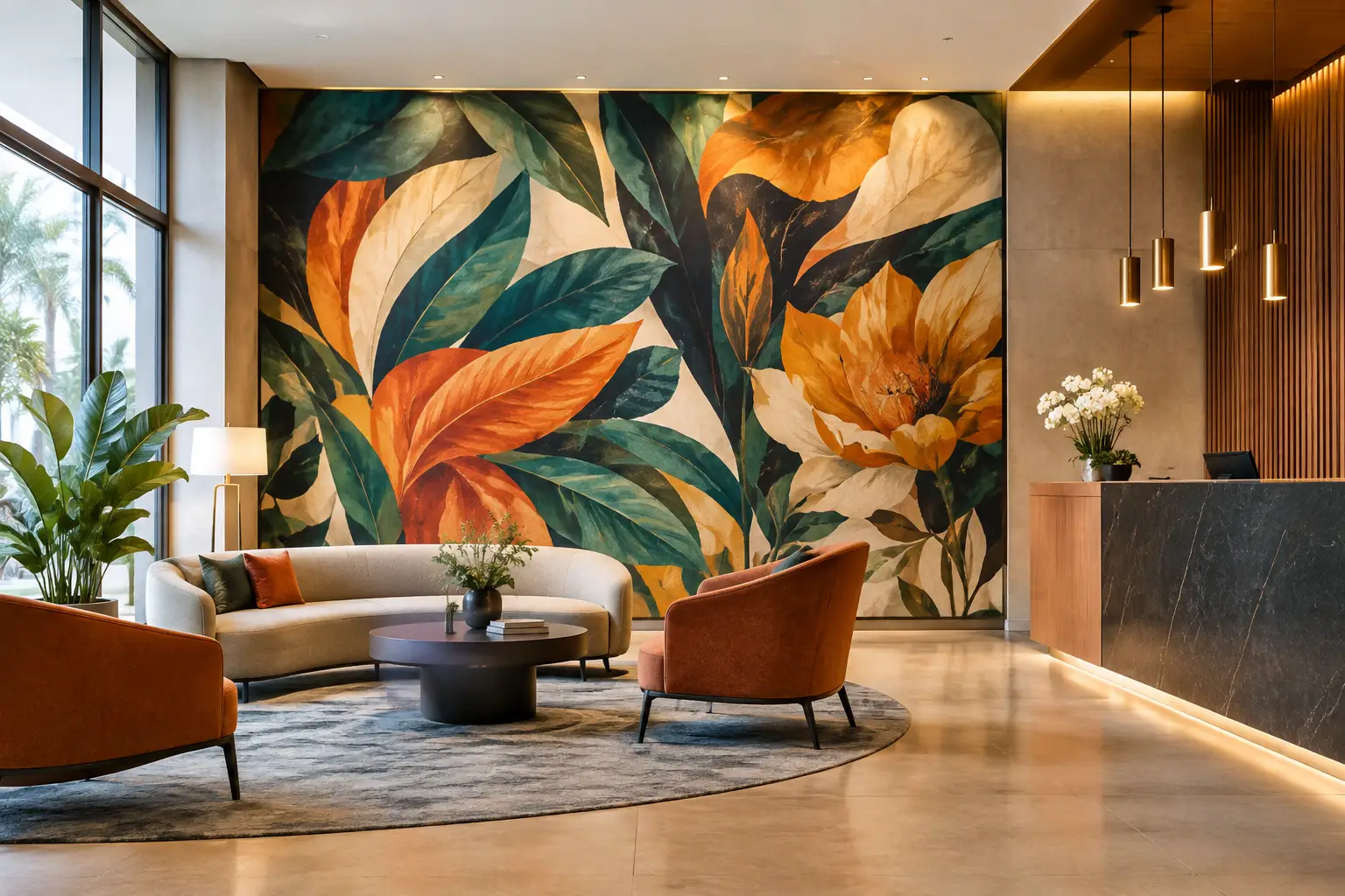 Projet hôtel : un mur artistique mémorable