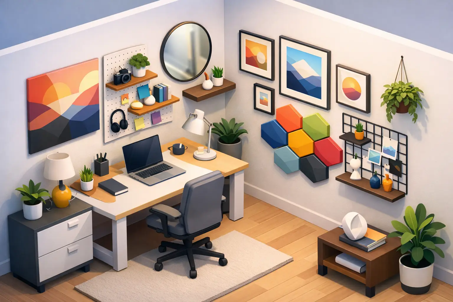 8 idées de décoration murale bureau qui inspirent