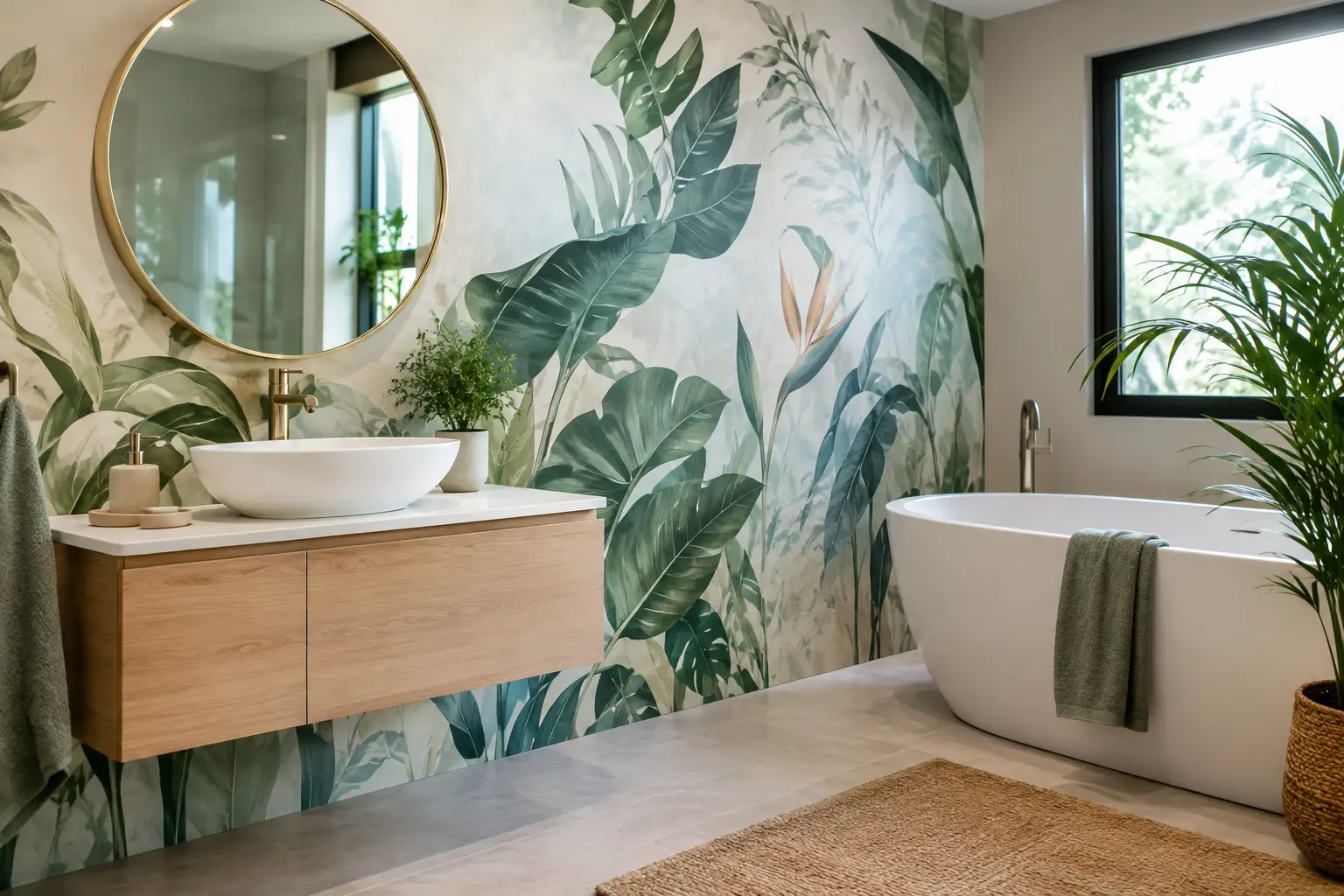 12 idées fresque salle de bain qui font la différence