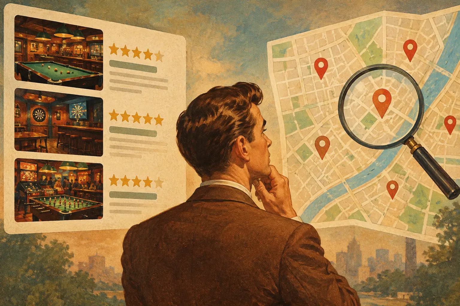 Venue Ratings vs Map Search for Real Games
