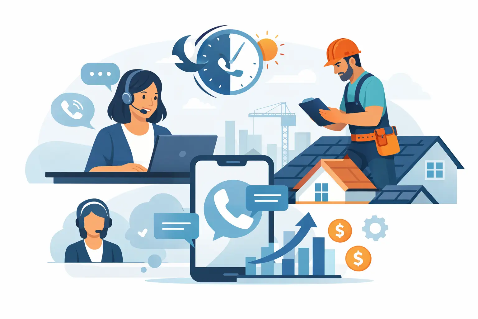 24 7 Call Answering for Roofing Company Growth