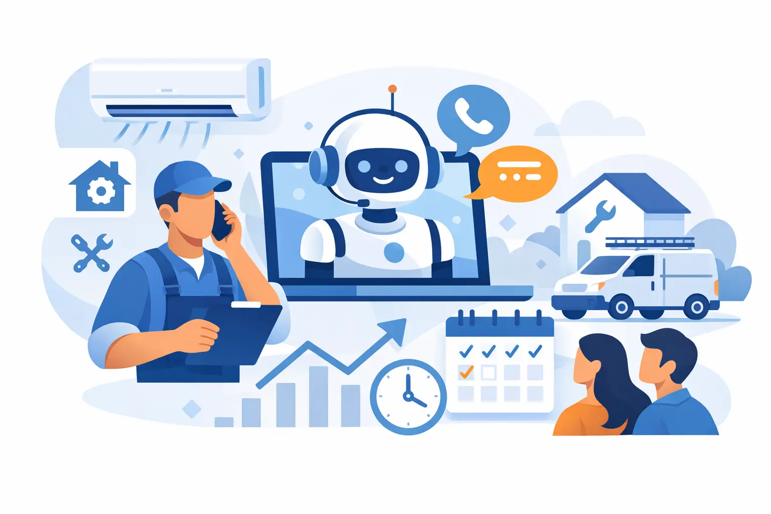HVAC AI Answering Case Study for More Booked Jobs