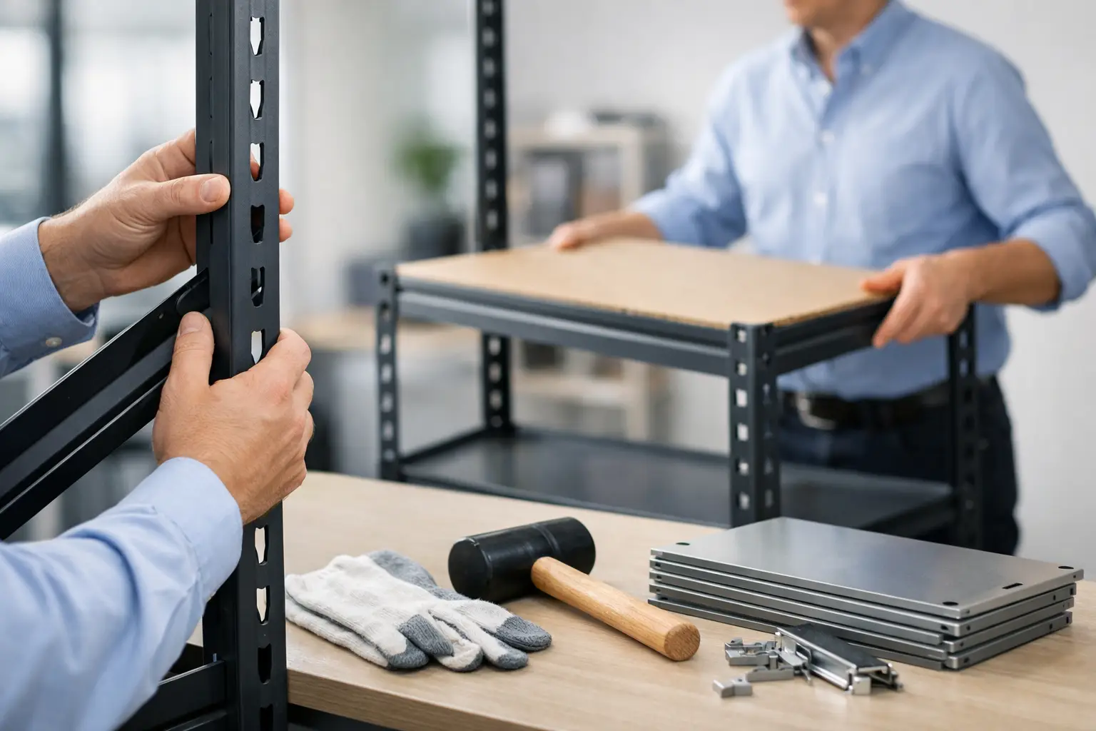 Boltless Shelving Assembly Instructions for Business
