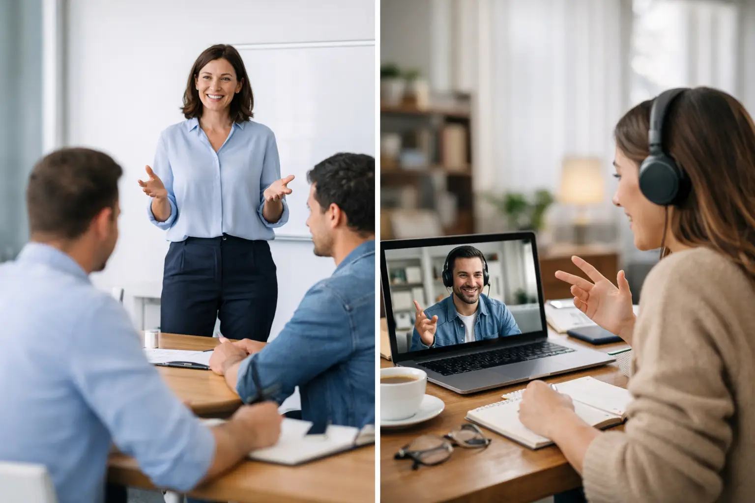 Präsenztraining versus Online-Sprachkurs: Was wirkt?