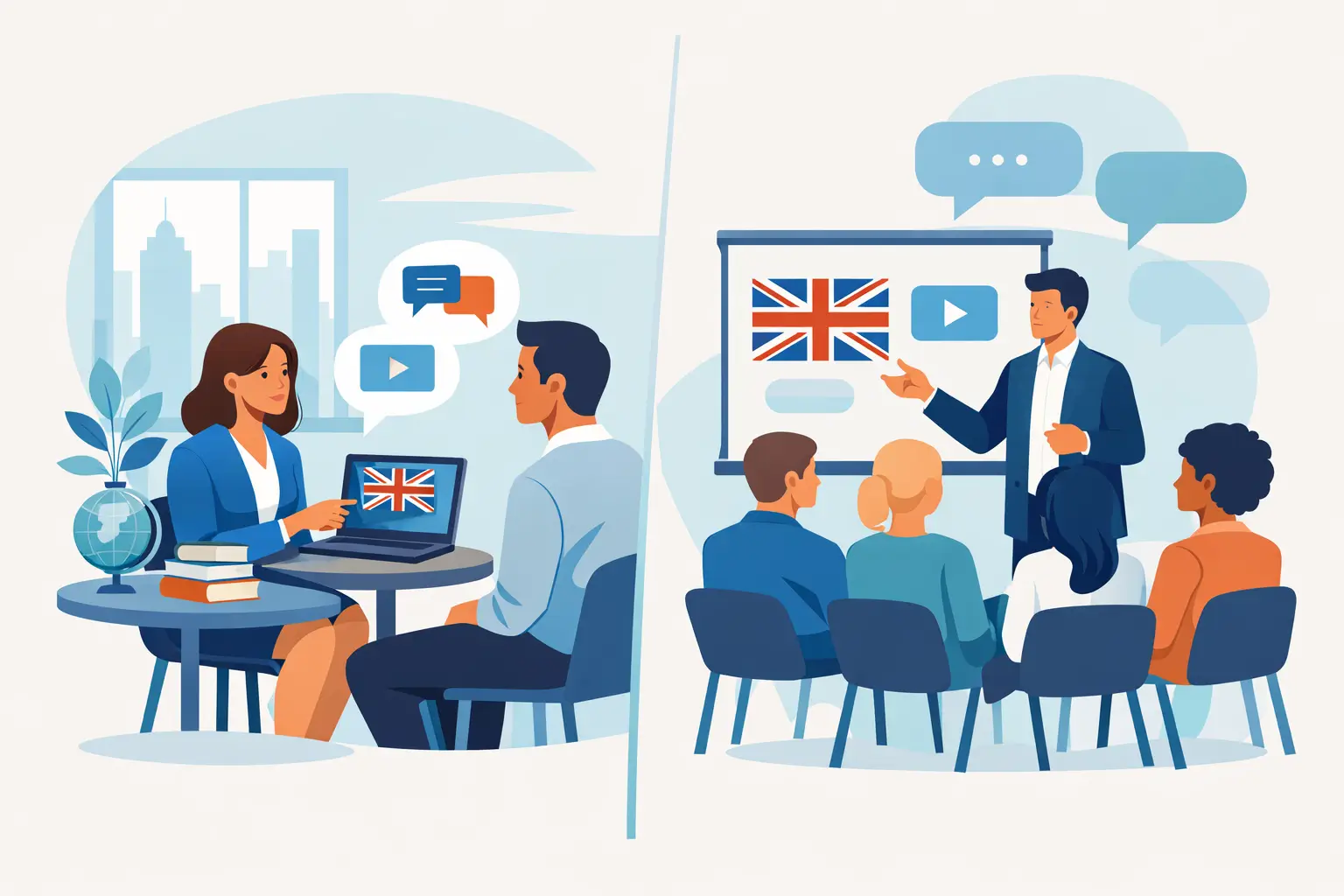 Einzeltraining oder Gruppenkurs Business Englisch?
