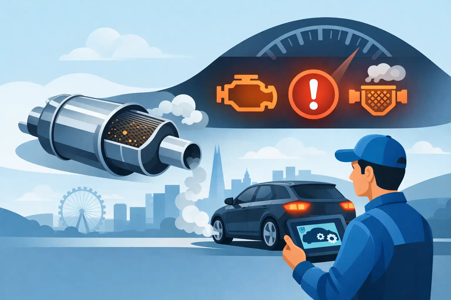 DPF Cleaning North London for Warning Lights
