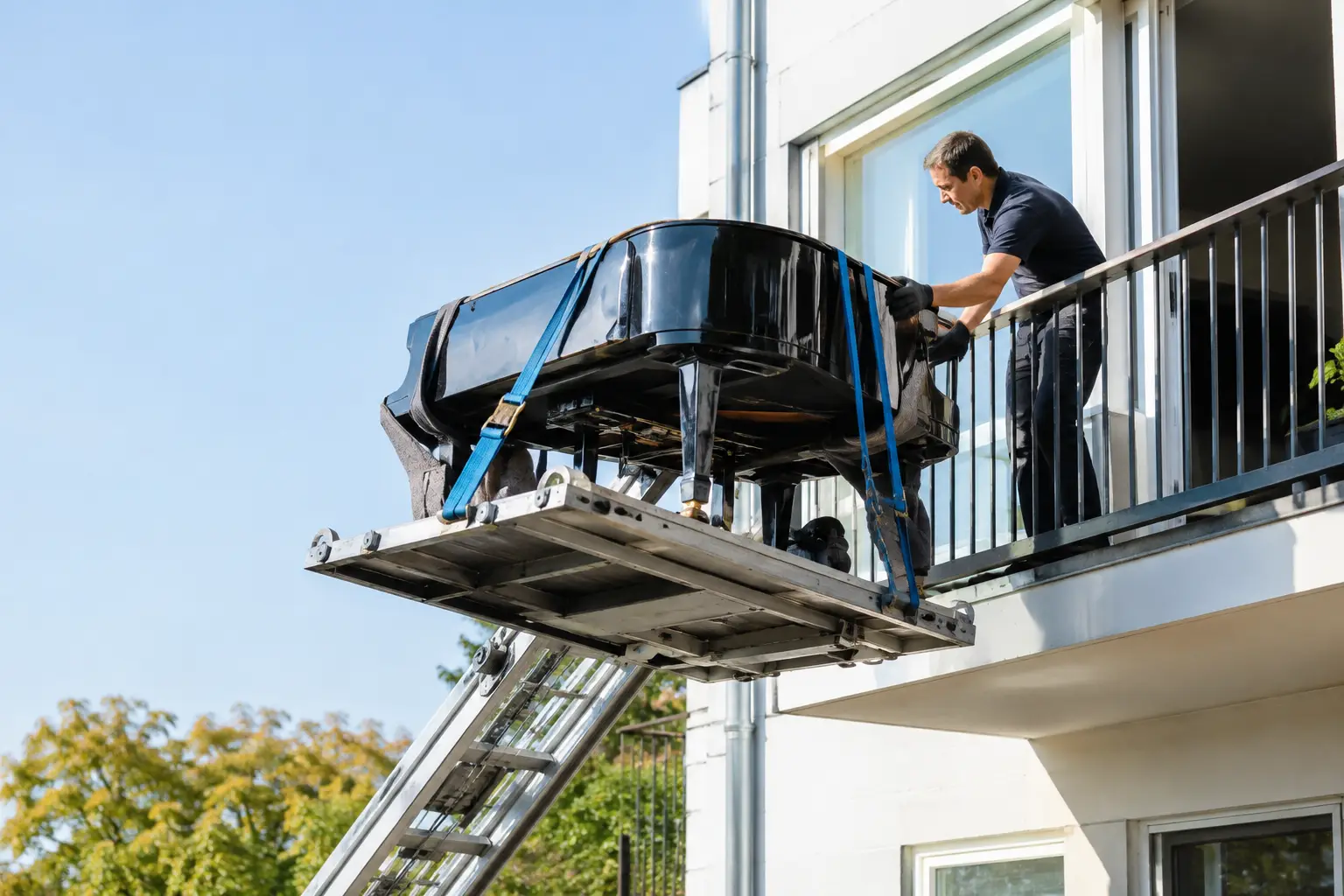 Piano via balkon verhuizen: veilig en snel