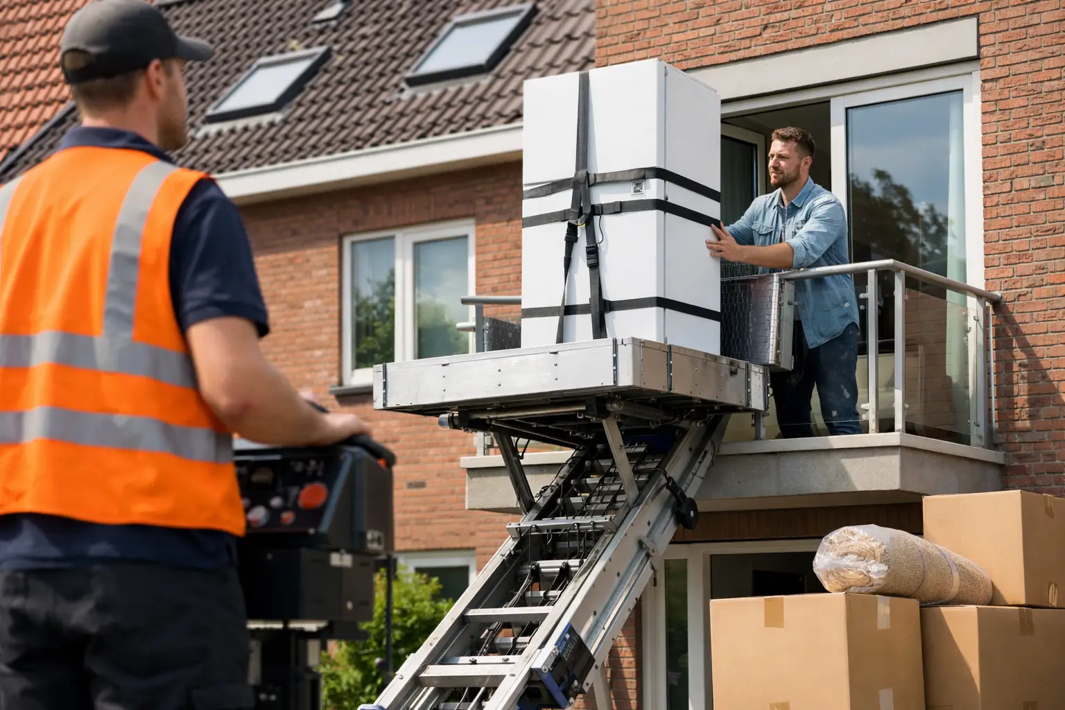 Operator inbegrepen of zelf bedienen bij verhuislift
