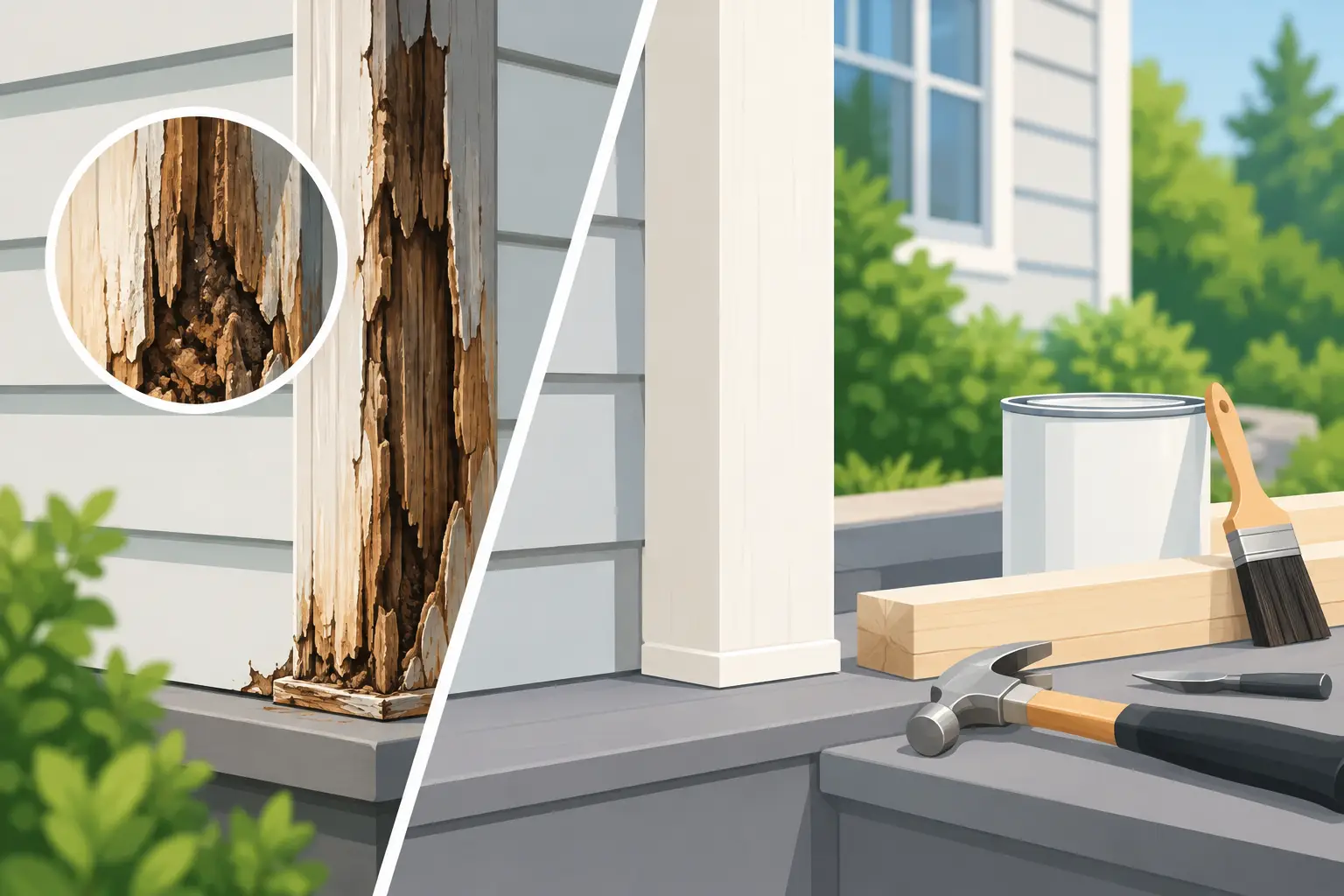 Exterior Wood Rot Repair Guide for Homeowners