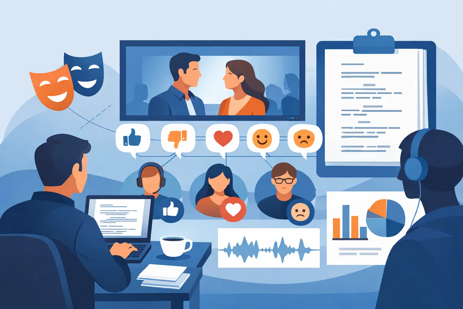 Simulated Audience Feedback for Screenplays