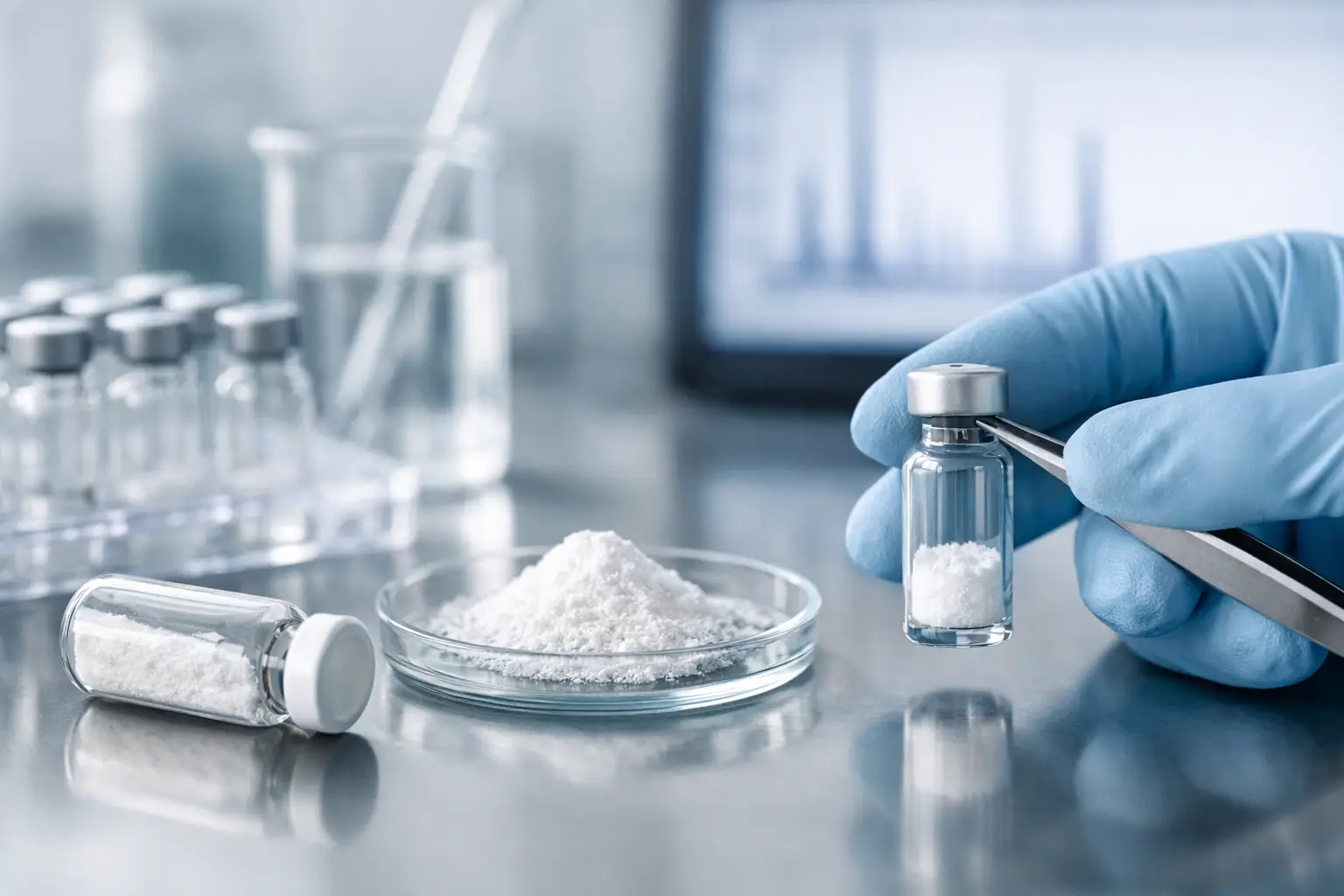 Como avaliar pureza de peptídeos