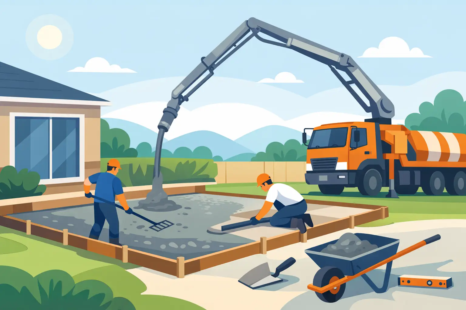 Concrete Pumping for Patios That Stays on Track