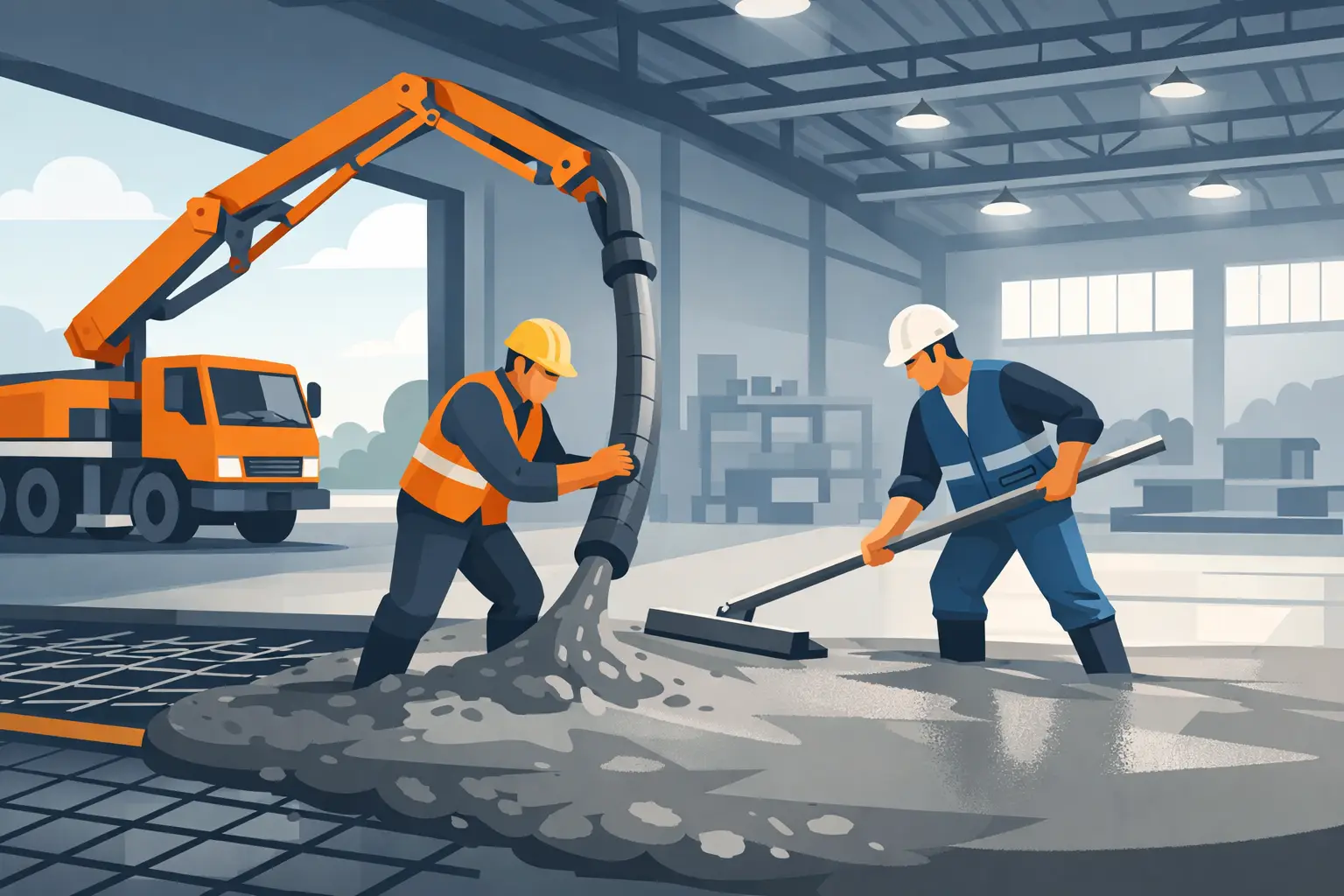 Concrete Pumping for Shop Floors That Finish Right