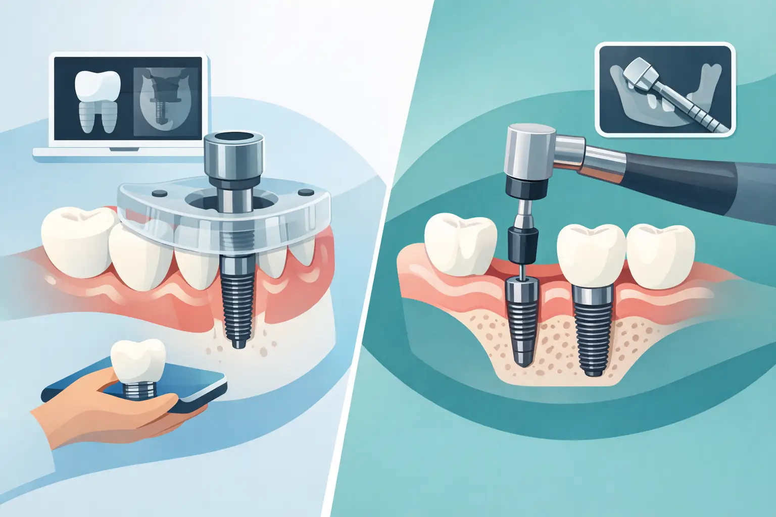Implant ghidat vs implant clasic: ce alegi?