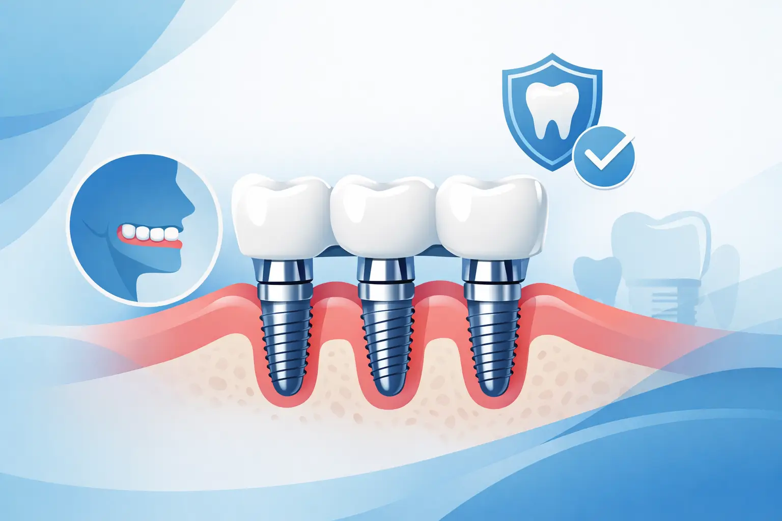 Când se recomandă puntea dentară pe implanturi?