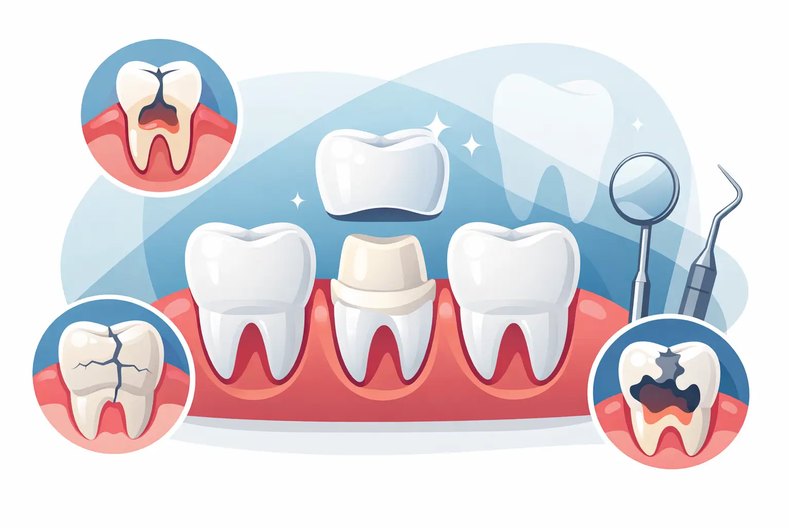 Când este necesară o coroană dentară