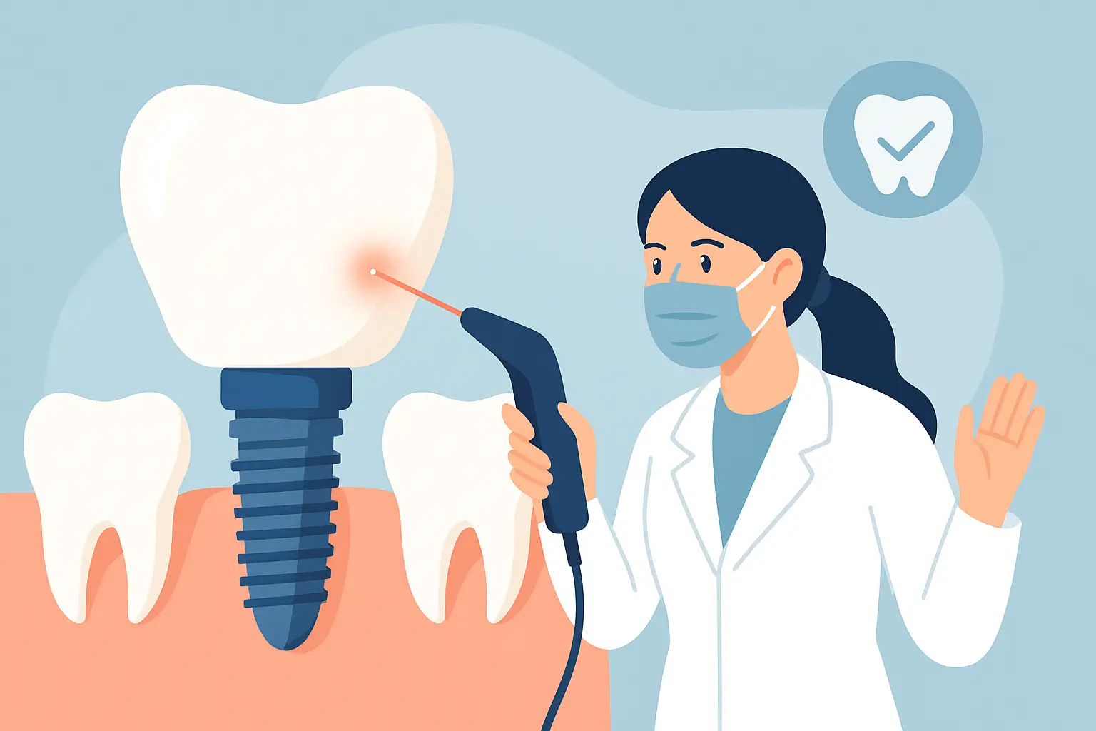 Implant dentar cu laser: chiar fără durere?