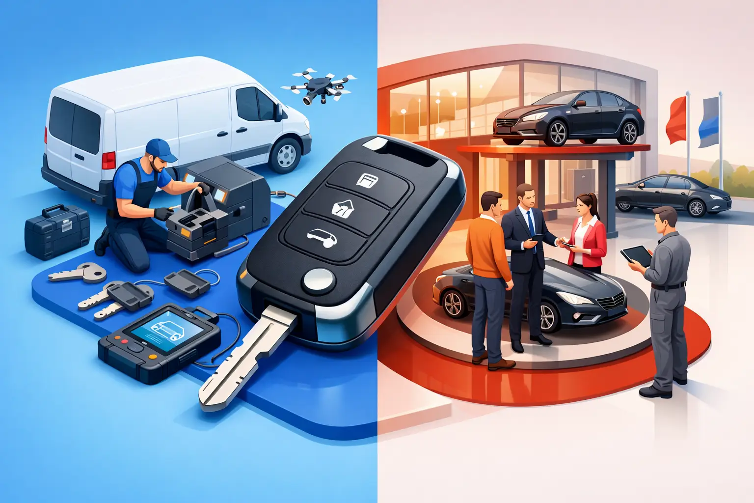 Autosleutelservice of dealer: wat is slimmer?