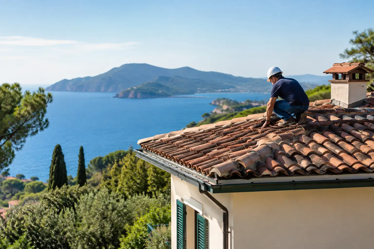 Sei rischi del tetto di una villa all’Elba