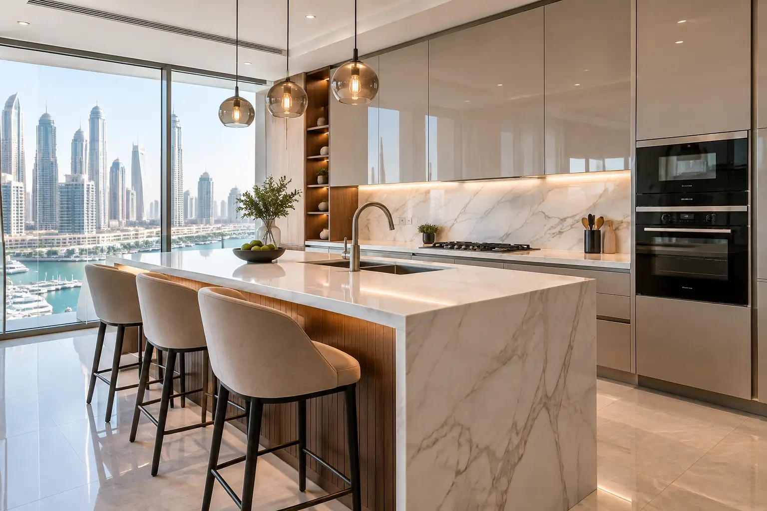 Dubai Marina Kitchen Transformation Example