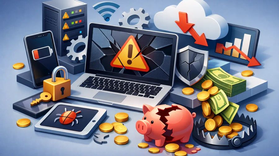 Errores tecnológicos que hacen perder dinero