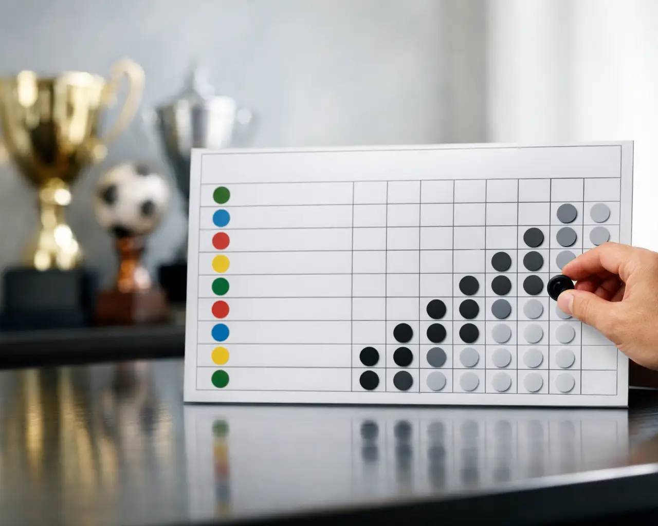 Tabla de posiciones de torneo clara y justa